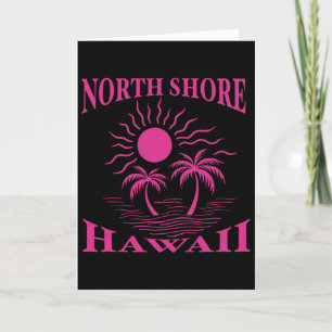 North Shore Oahu Hawaii Souvenir Surfing Hawaiian Card