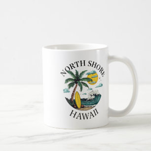 North Shore Oahu Hawaii Souvenir Surfing Hawaiian Coffee Mug