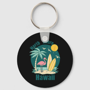 North Shore Oahu Hawaii Souvenir Surfing Hawaiian Key Ring