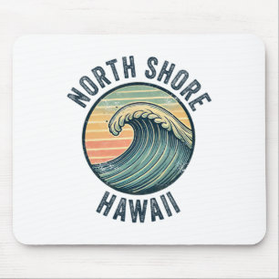 North Shore Oahu Hawaii Souvenir Surfing Hawaiian Mouse Mat