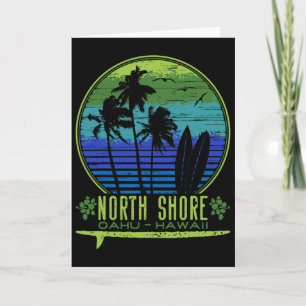 North Shore Oahu - Hawaii Souvenir Surfing Style Card