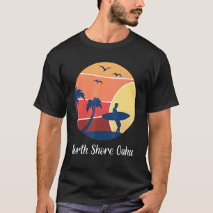 North Shore Oahu Hawaii Surfing Surfer Vintage Sun T-Shirt