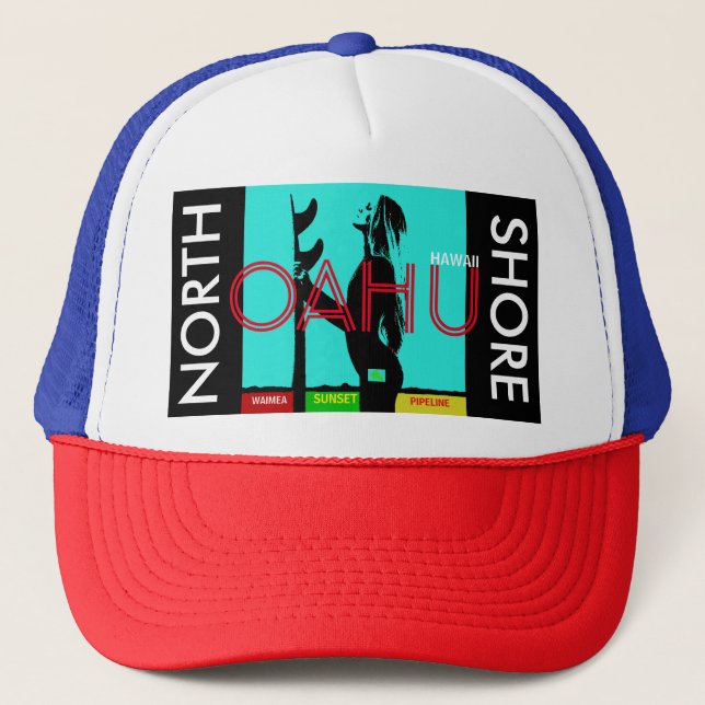 NORTH SHORE OAHU HAWAII TRUCKER HAT (Front)