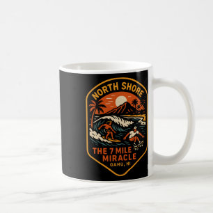 North Shore Surfing The 7 Mile Miracle Vintage Men Coffee Mug