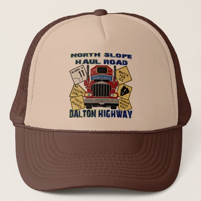 North Slope Haul Road Dalton Highway Trucker Hat (Front)