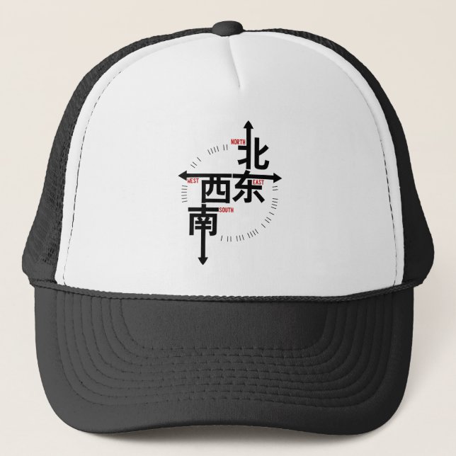 North South East West in Kanji Cap (Front)
