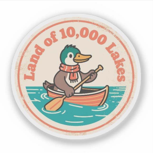 North Star Charm_ Minnesota Loon Bird Vintage (Front)