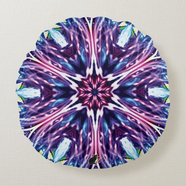 North Star Kaleidoscope  Round Cushion (Front)