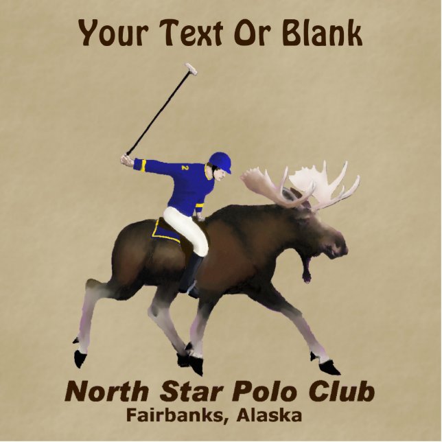 North Star (Moose) Polo Club Photo Sculpture Magnet (Front)