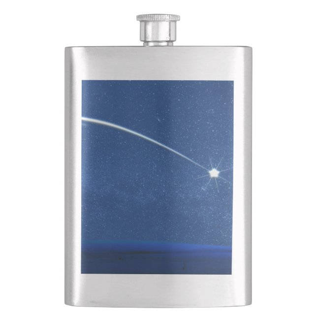 North Star Over the Forest Hip Flask (Front)