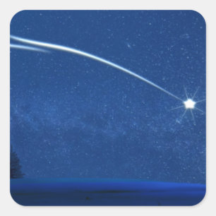 North Star Over the Forest Square Sticker