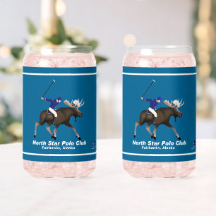 North Star Polo Club Can Glass