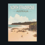 North Stradbroke Island Australia Travel Art Retro Postcard<br><div class="desc">North Stradbroke Island in a vector art style. Colloquially Straddie or North Straddie,  is an island that lies within Moreton Bay in the Australian state of Queensland.</div>