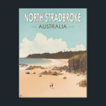 North Stradbroke Island Australia Travel Art Retro Postcard<br><div class="desc">North Stradbroke Island in a vector art style. Colloquially Straddie or North Straddie,  is an island that lies within Moreton Bay in the Australian state of Queensland.</div>