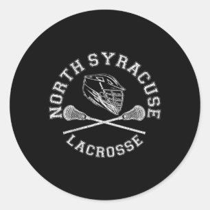 North Syracuse Lacrosse Vintage Distressed Retro L Classic Round Sticker