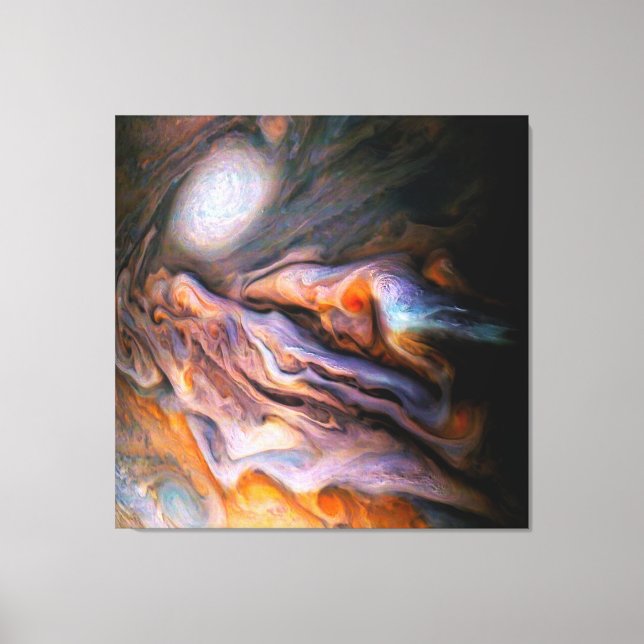 North Temperate Belt Jupiter Swirling Clouds Canvas Print (Front)