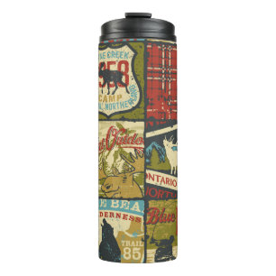 North territories adventure sign and symbol patchw thermal tumbler