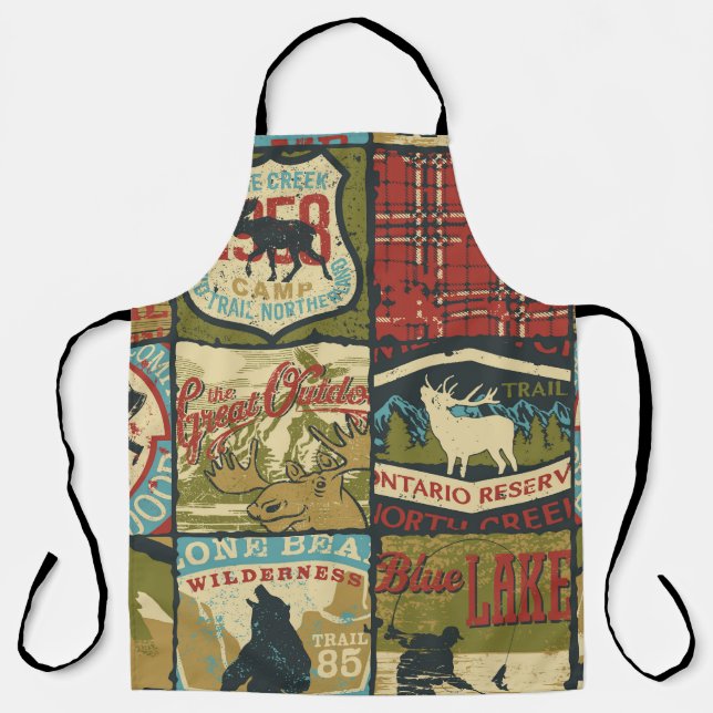 North Territories Adventure: Symbolic Patchwork Apron (Front)