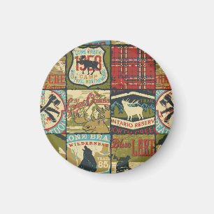 North Territories Adventure: Symbolic Patchwork Magnet