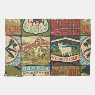 North Territories Adventure: Symbolic Patchwork Tea Towel