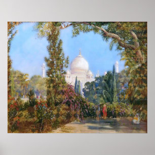 North - The Taj Mahal At Agra, West India Poster