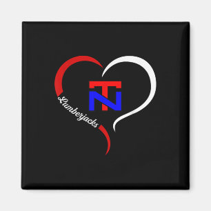North Tonawanda Lumberjacks Logo Half Heart Magnet