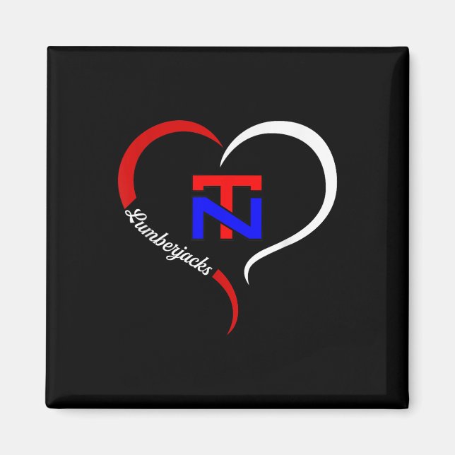 North Tonawanda Lumberjacks Logo Half Heart Magnet (Front)
