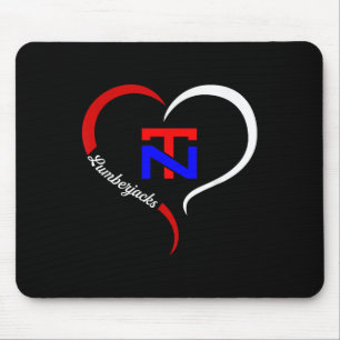 North Tonawanda Lumberjacks Logo Half Heart Mouse Mat