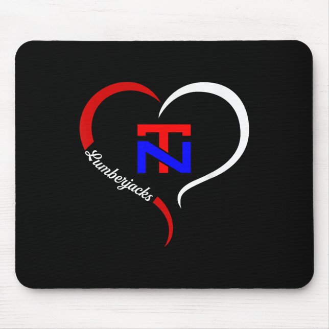 North Tonawanda Lumberjacks Logo Half Heart Mouse Mat (Front)