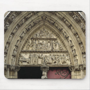 North transept portal, detail of tympanum mouse mat
