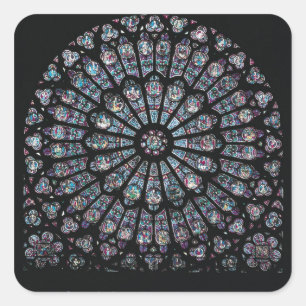 North transept rose window square sticker