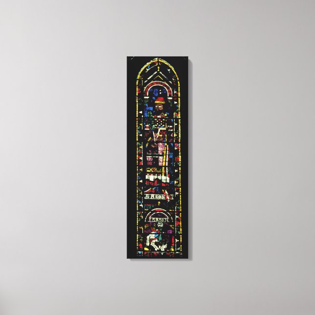 North transept windows; rose depicts the Old Testa Canvas Print (Front)
