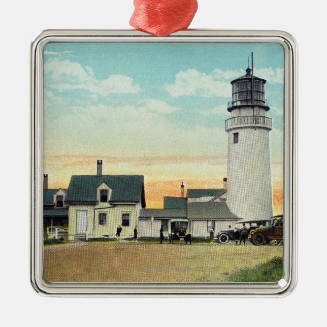 North Truro Highland Lighthouse View Metal Tree Decoration (Front)
