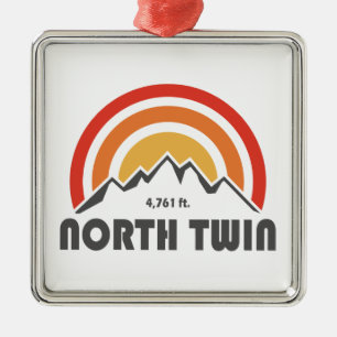 North Twin Mountain New Hampshire Metal Tree Decoration