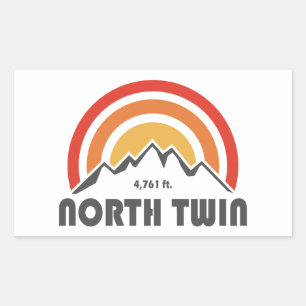 North Twin Mountain New Hampshire Rectangular Sticker