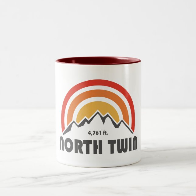North Twin Mountain New Hampshire Two-Tone Coffee Mug (Center)