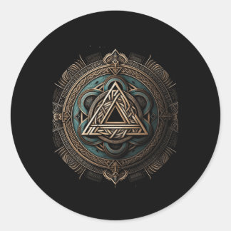 North Valhalla Norse Mythology Classic Round Sticker