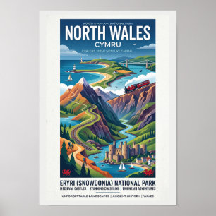 North Wales Travel Poster