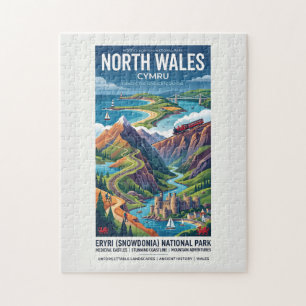 North Wales Travel Poster Jigsaw Puzzle