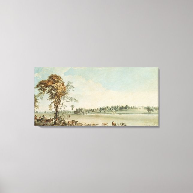 North West View of Wakefield Lodge in Whittlebury Canvas Print (Front)