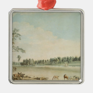 North West View of Wakefield Lodge in Whittlebury Metal Tree Decoration