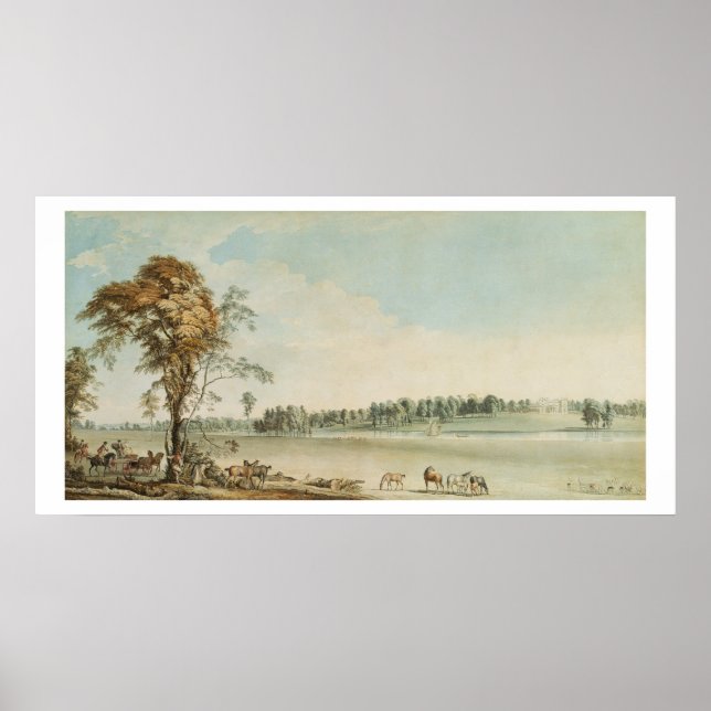 North West View of Wakefield Lodge in Whittlebury Poster (Front)