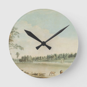 North West View of Wakefield Lodge in Whittlebury Round Clock