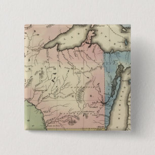 North Western and Michigan Territories 15 Cm Square Badge