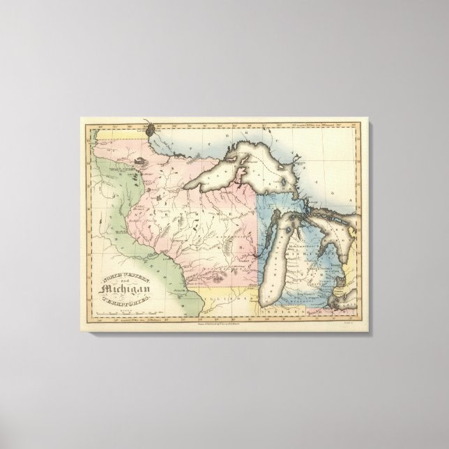 North Western and Michigan Territories Canvas Print (Front)