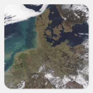 North Western Europe Square Sticker