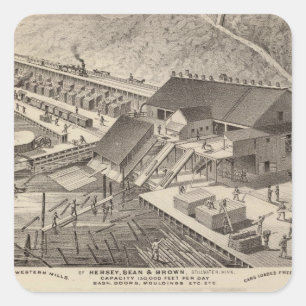 North Western Mills of Hersey, Minnesota Square Sticker