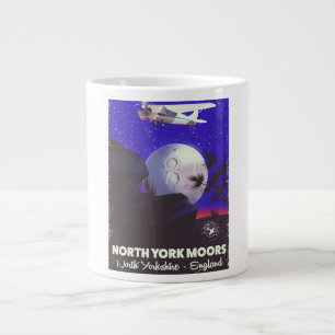 North York Moors England travel poster Large Coffee Mug