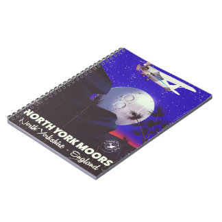 North York Moors England travel poster Notebook