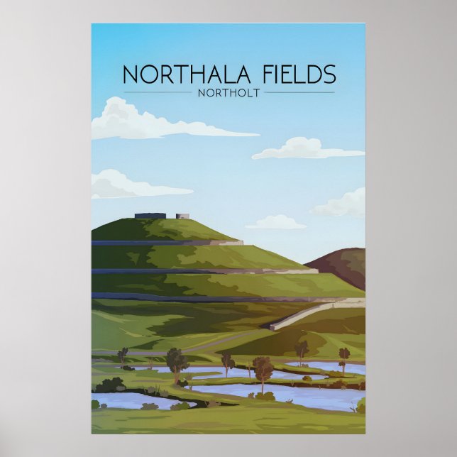 Northala Fields London Travel Poster (Front)